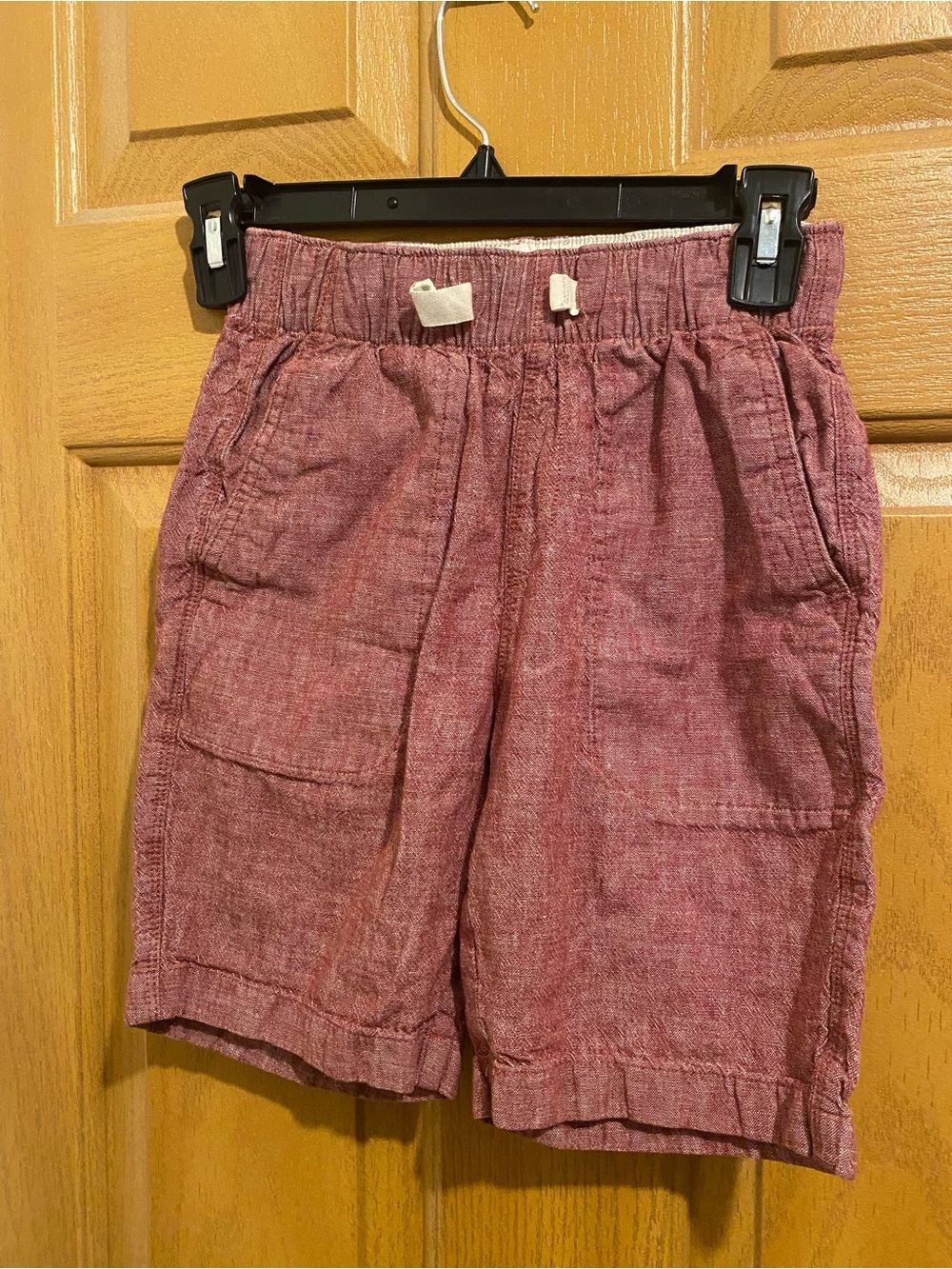 Crewcuts Boys' Dusty Red Linen-Blend Drawstring Shorts